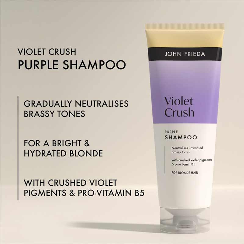 John Frieda Violet Crush for Blondes Purple Shampoo Benefits