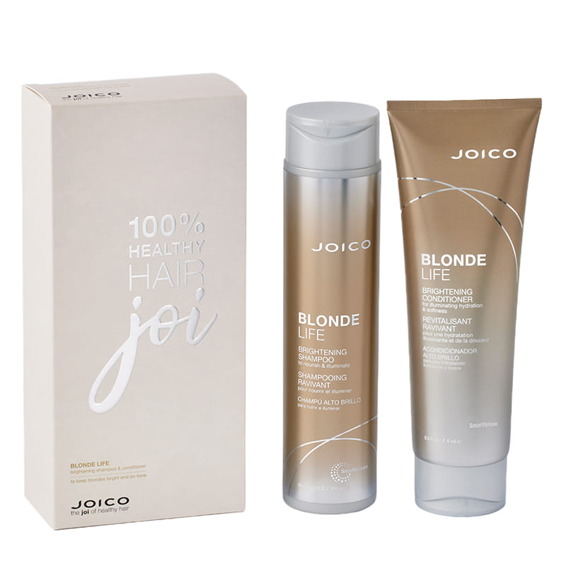 Joico | Blonde | Life | Shampoo & Conditioner | Duo | Gift Set | nourishes | strengthens | preserving | longevity | blonde | luxurious | shampoo | conditioner | carefully crafted | cleanse and condition | bleached |double-processed | high-lifted | blonde | brassy tones | radiance | shine
