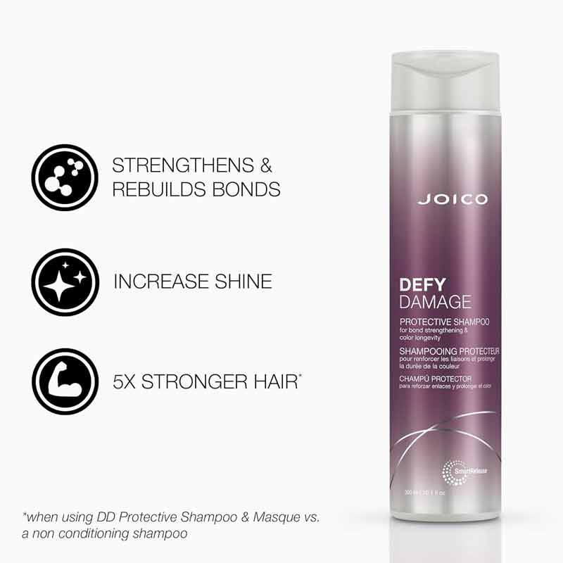 Joico Defy Damage Protective Shampoo, professional shampoo, strengthens and rebuilds hair