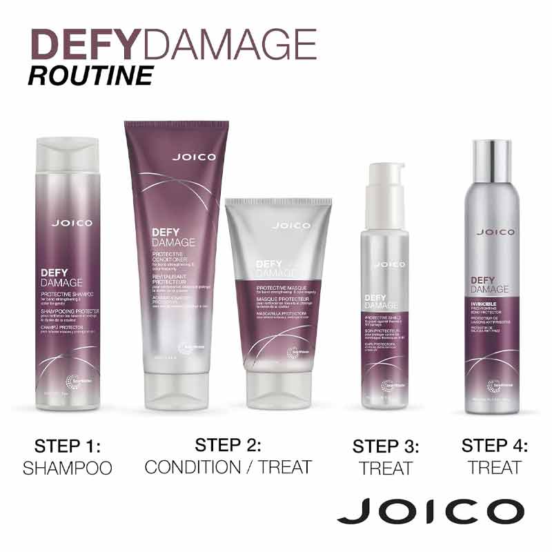 Joico Defy Damage Protective Shampoo, haircare routine for weakened hair