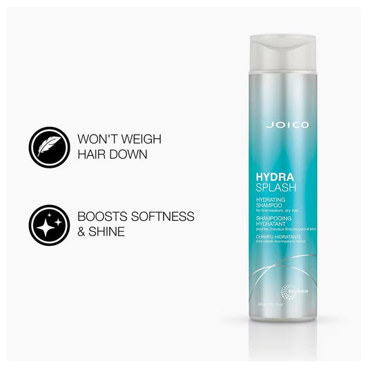 Joico Dreamscapes HydraSplash Gift Set 1 on text says wont weigh down and will boost softness and shine