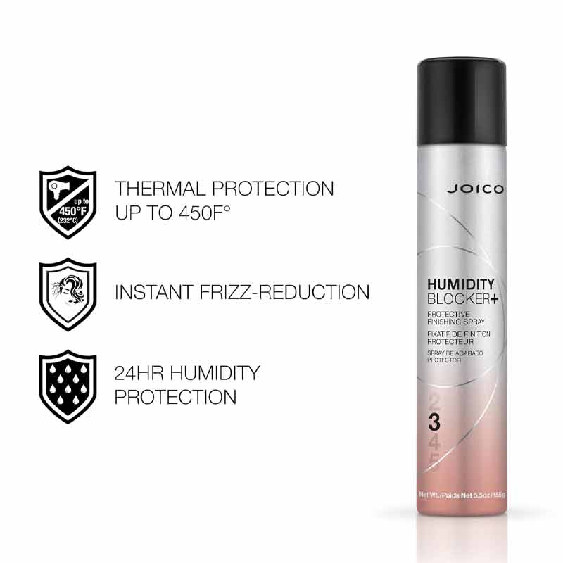 Joico Humidity Blocker Plus, heat protection spray, frizz reduction, 24 hour anti frizz