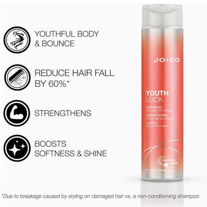 Joico Youthlock Shampoo, shampoo for body & bounce, shampoo to reduce hair fall