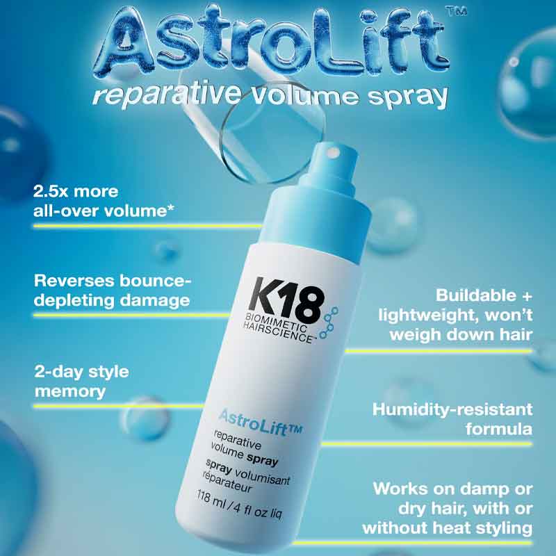 K18 Volume Spray, k18 hair styling products, haircare for damaged hair