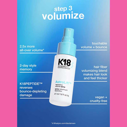 K18 AstroLift Reparative Volume Spray Key Benefits