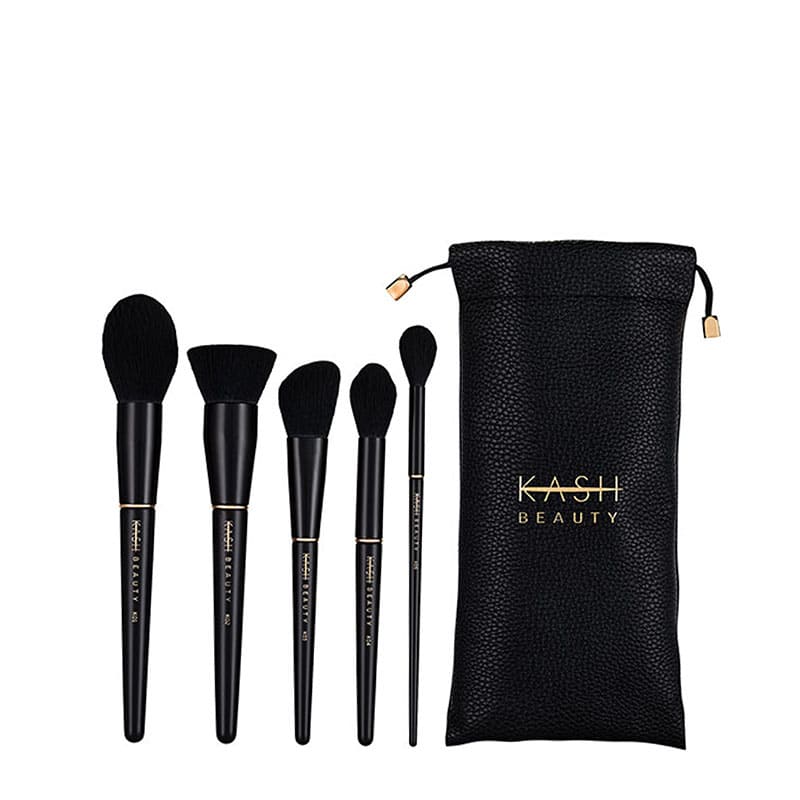 Kash Beauty 5 Piece Luxury Face Brush Set | 5 must-have brushes | tools to create a flawless base | makeup | foundation | blush | artist | enthusiast | brushes | versatile | designed | base makeup