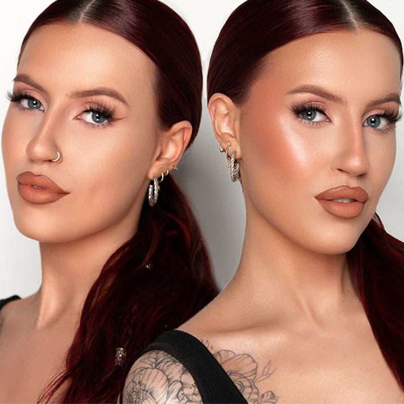 Kash Beauty Bronze Sculpt Stick | Sun Daze | before | after | natural | seamless | creamy formula | blends effortlessly