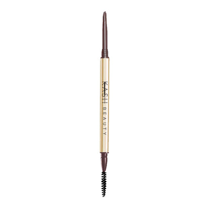 Kash Beauty Brow Precision Pencil | shades available: Light Neutral Brown, Medium Warm Brown, Black Brown | eyebrows | brow pencil | brows | unique pencil design | fill in sparse brows | maintain control | diamond-shaped tip | mimic individual brow hairs | naturally full | defined brows | no harsh lines