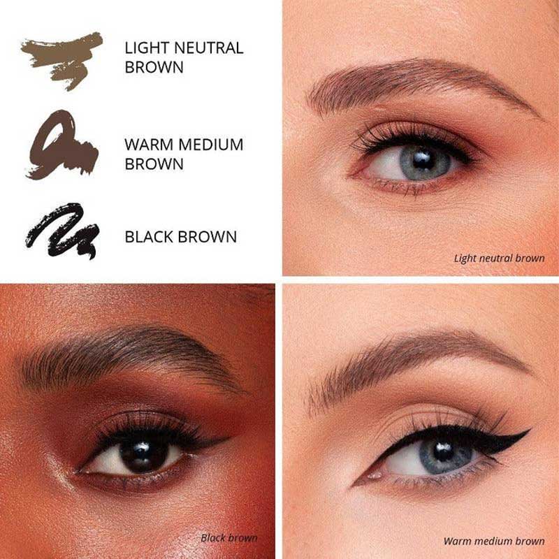 Kash Beauty Brow Precision Pencil | shades available: Light Neutral Brown, Medium Warm Brown, Black Brown | eyebrows | brow pencil