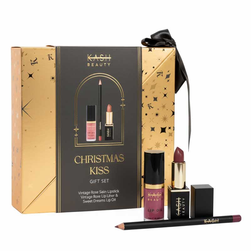 KASH Beauty Christmas Kiss Makeup Gift Set