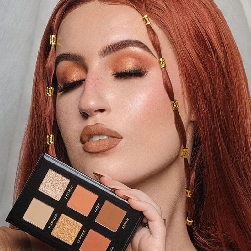 Kash Beauty Copper Crush Palette | highly pigmented shades | built-in compact mirror | Crush It | Keilidhmua 