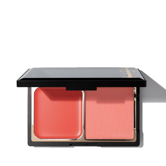 KASH Beauty Cream & Powder Blush Duo, pink blush, powder and cream blush
