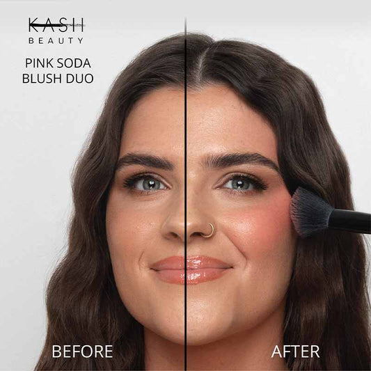 KASH Beauty Blush Duo Pink Soda, pink blush