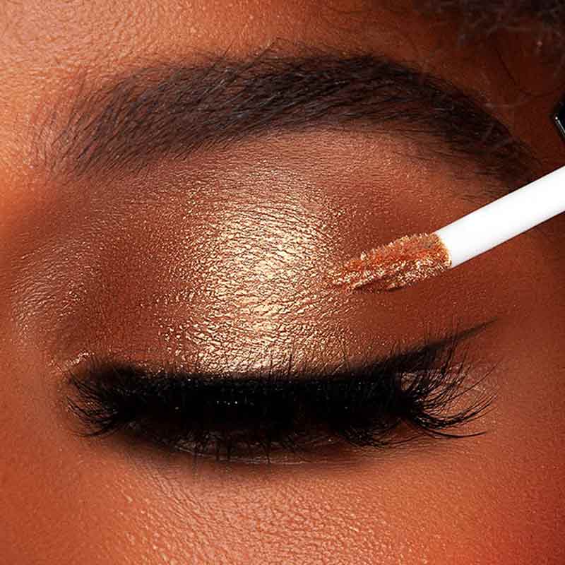 Kash Beauty Eyeshadow Topper | Copper Glaze | easy to use | sleek applicator | precision application | amplifying eyes | pack on the shine