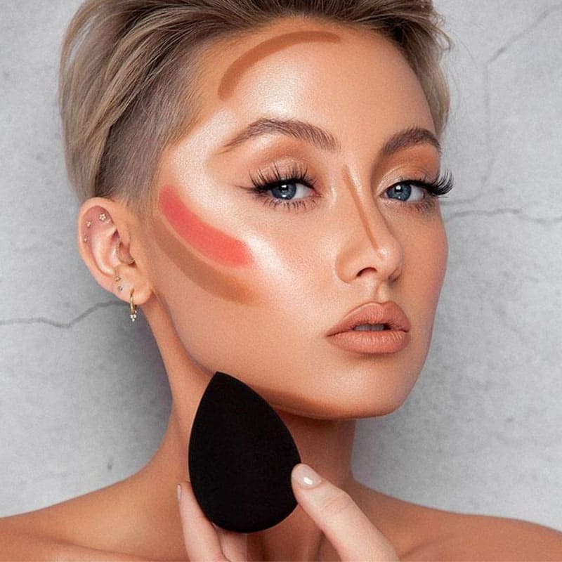 Kash Beauty Sculpt Sponge | blends cream and powder products | foundation | blusher | bronzer | concealer | powder 