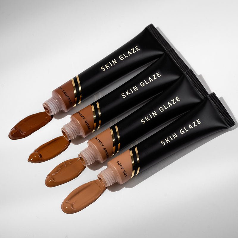 Kash Beauty Skin Glaze Bronzer | Swatches | Soft Sol | Honey Bronze | Desert Dusk | Deep Truffle 