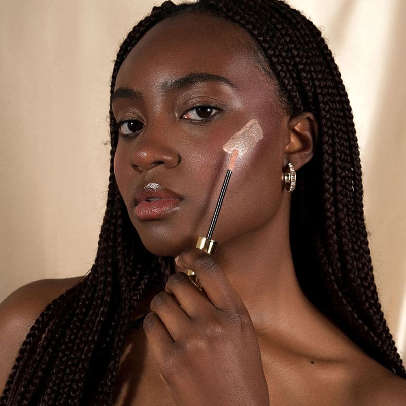 Kash Beauty Skin Glaze Highlight | Gold Beam | sleek application wand | easy | lightweight | reflect | glass | dewy | healthy 