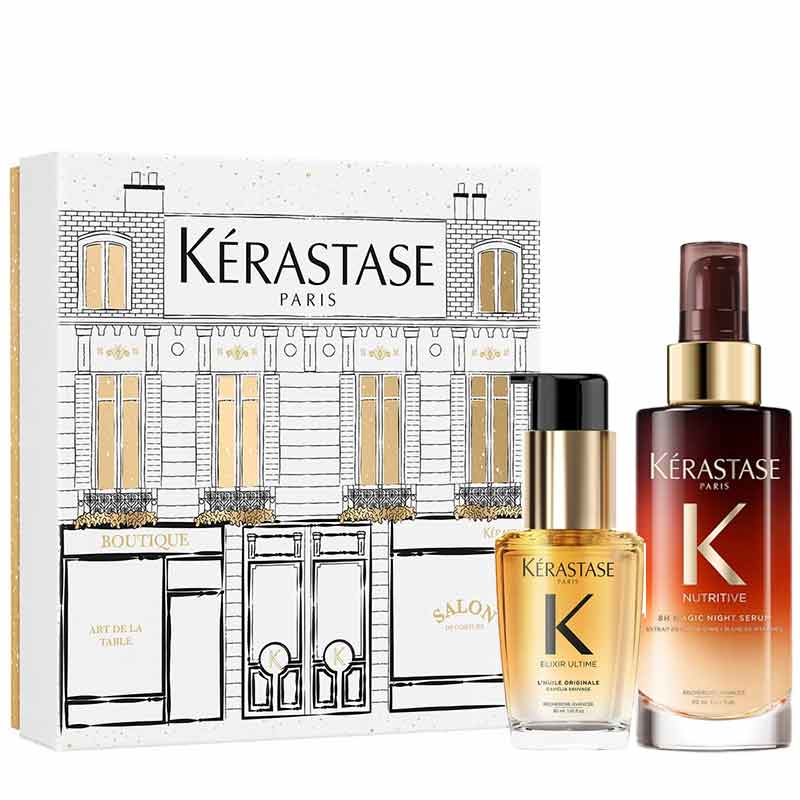Kérastase 8H Magic Night Serum & Elixir Ultime Oil Day & Night Duo Gift Set
