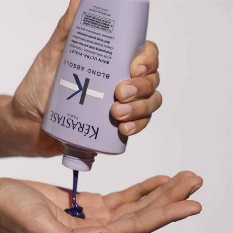 Kérastase Blond Absolu Bain Ultra Violet, Anti-Brass Purple Shampoo, dynamic purple shampoo, blonde hair