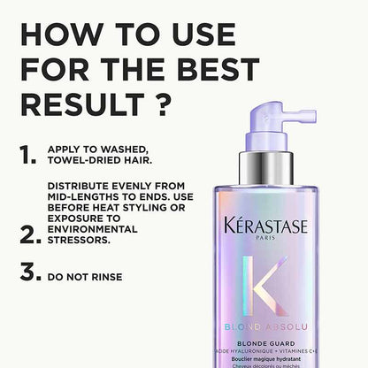 How to use the Kérastase Blond Absolu Blonde Guard Spray