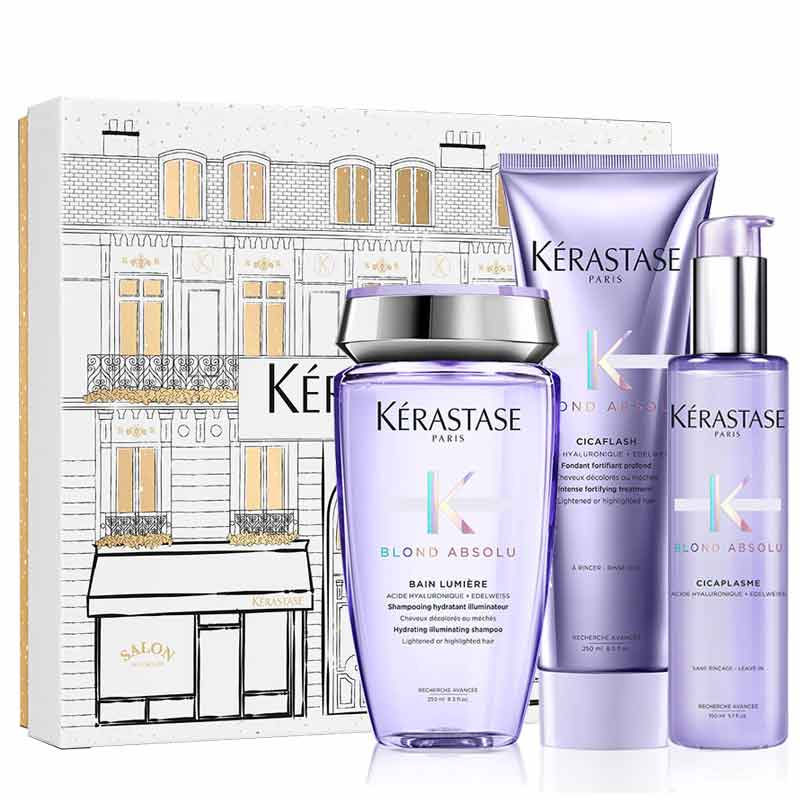 Kérastase Blond Absolu Gift Set - Shampoo, Conditioner & Leave In Treatment