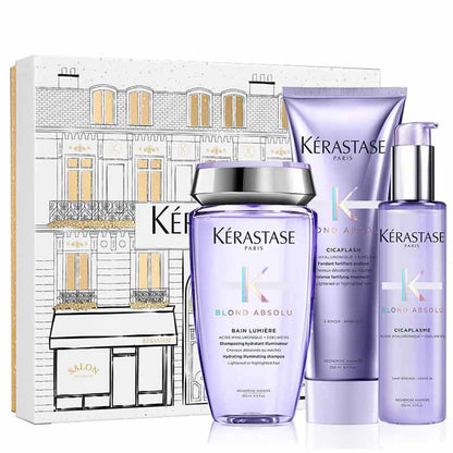 Kérastase Blond Absolu Gift Set - Shampoo, Conditioner & Leave In Treatment