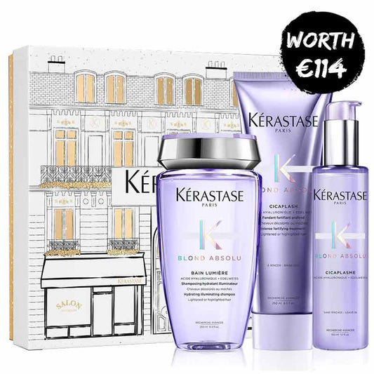 Kérastase Blond Absolu Gift Set - Shampoo, Conditioner & Leave In Treatment