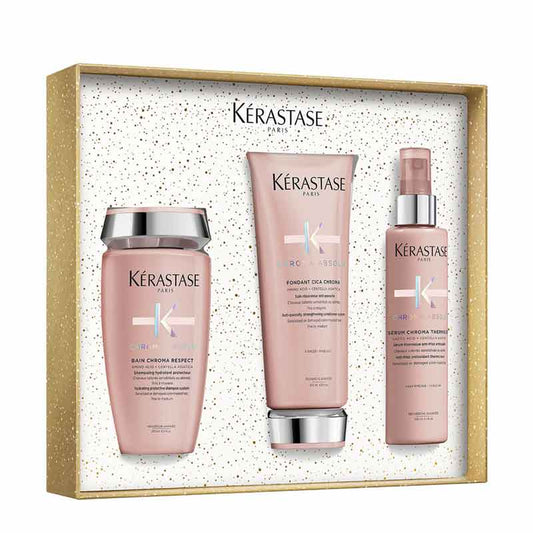 Kérastase Chroma Absolu Gift Set - Shampoo, Conditioner & Heat-Protective Spray