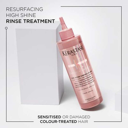 Kérastase Chroma Absolu Gloss Resurfacing High Shine Rinse Treatment, haircare for coloured hair, dull hair, 