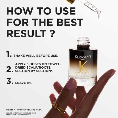 How to use the Kérastase Chronologiste Longevity Potion Age-defying Scalp Serum