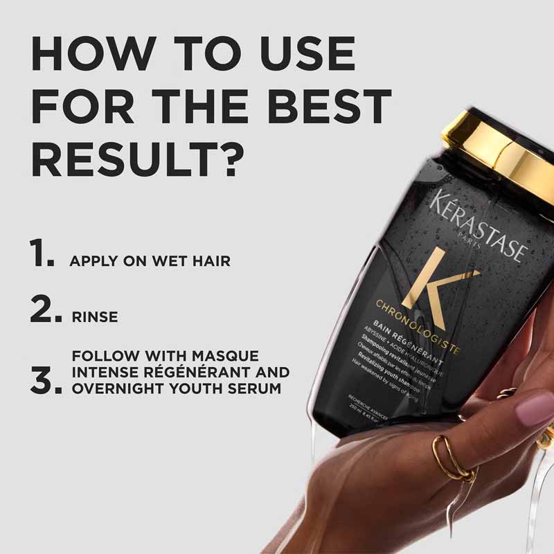 How to use the Kérastase Chronologiste Youth Revitalising Shampoo