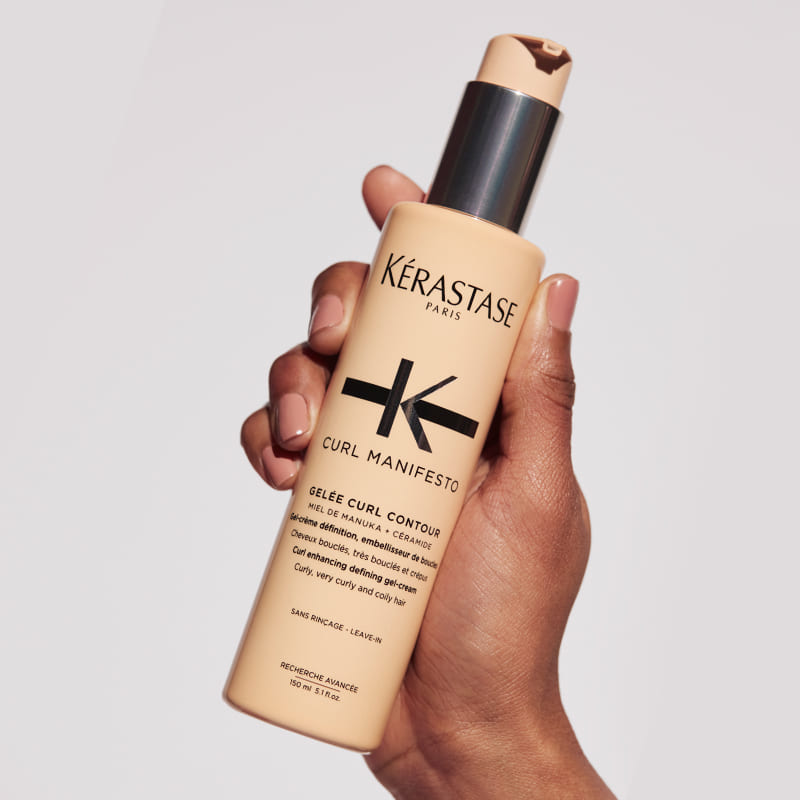 Kérastase Curl Manifesto Gelée Curl Contour Curl Enhancing Defining Gel-Cream | curly, very curly, and coily hair | medium-hold | infused with Manuka Honey and Ceramide | enhances curl definition, hydration, and bounce.