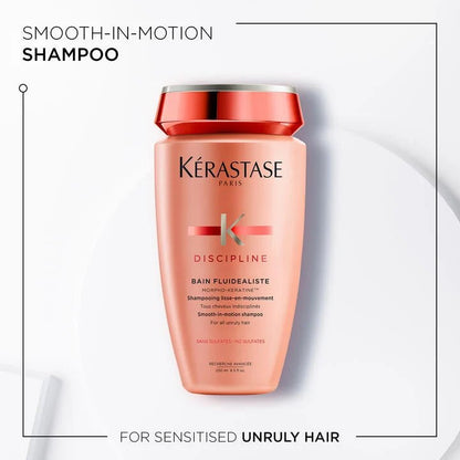 Kérastase, Discipline Range, Bain Fluidealiste Smooth-In-Motion Shampoo, for sensitive hair, for frizz control