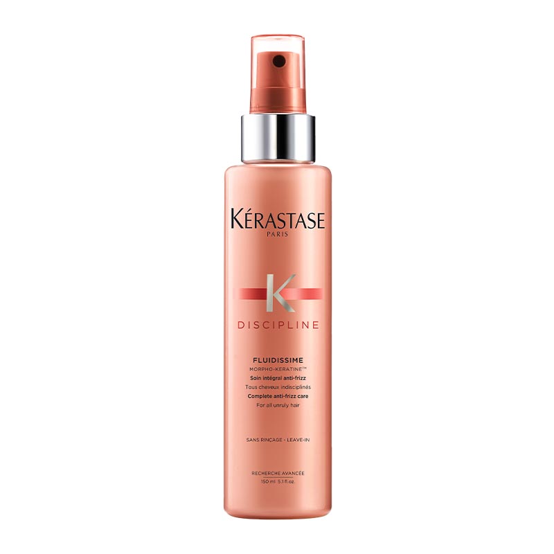 Kérastase Discipline Fluidissime Complete Anti-Frizz Care | perfect for unruly hair | offers up to 72 hours of manageability and anti-frizz protection | speeds up blow-dry for instant softness and shine | leaves hair fluid, supple, and stylish.