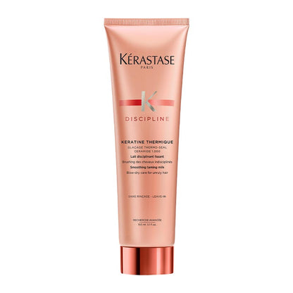 Kérastase Discipline Keratine Thermique Smoothing Taming Milk | resurfaces and shields hair | tames unruly locks | prevents humidity effects | offers heat styling protection.