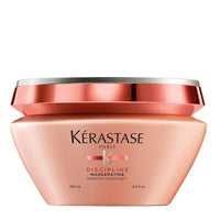 Kérastase Discipline Maskeratine Smooth-In-Motion Masque | deep treatment | designed for thick, unruly hair | restores hair's fiber | unbeatable anti-frizz protection | softer, easier to detangle | ready for effortless styling.