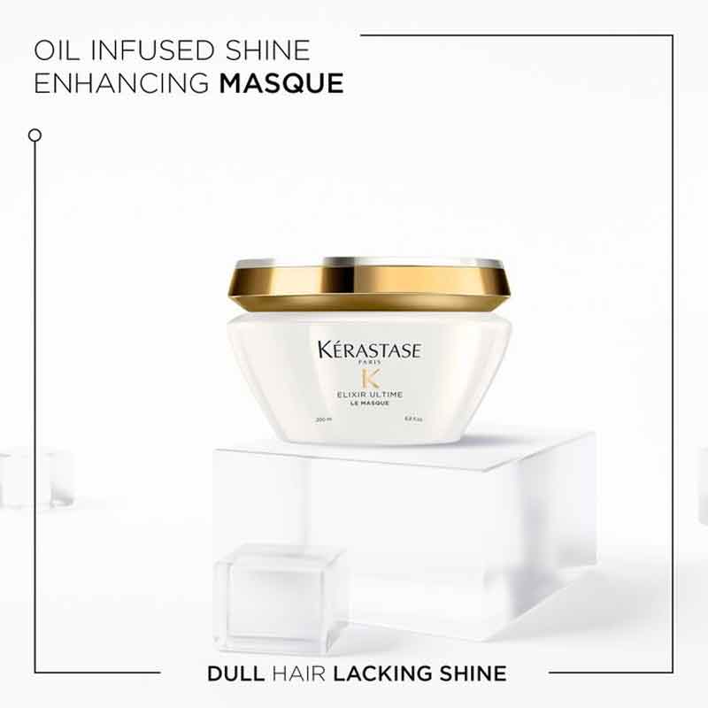 Kérastase Elixir Hair Mask, shine enhancing mask, healthy vibrant hair, oil infused