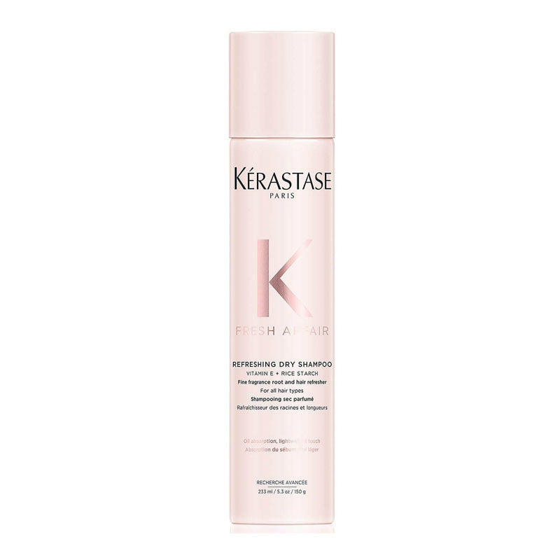 Kérastase Fresh Affair Refreshing Dry Shampoo | excess oil | refreshed | clean | healthy | multiple benefits | Vitamin E | second-day hair | post-workout touch-ups | quick refreshes.