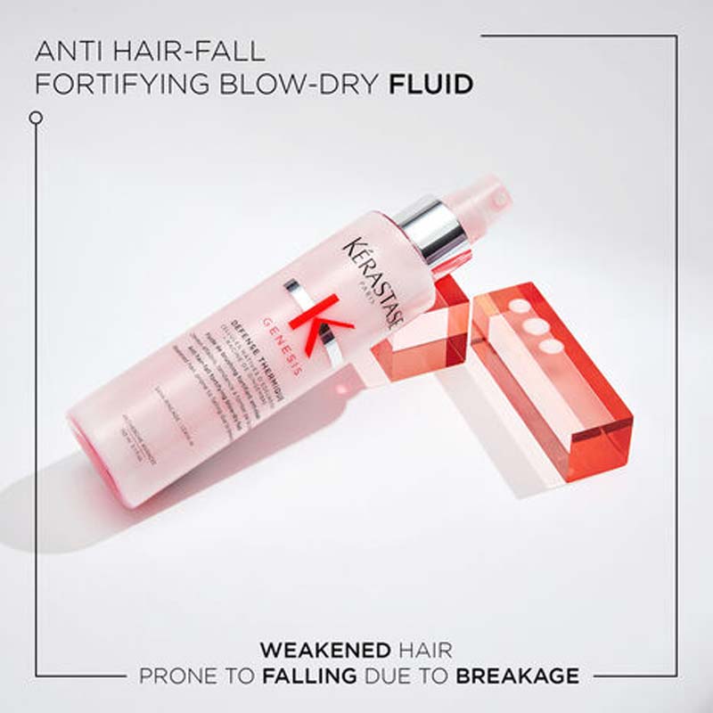 Kérastase Genesis Anti Hair-Fall Blow-Dry Fluid For Weakened Hair Prone to Falling, heat protection spray, blow dry products