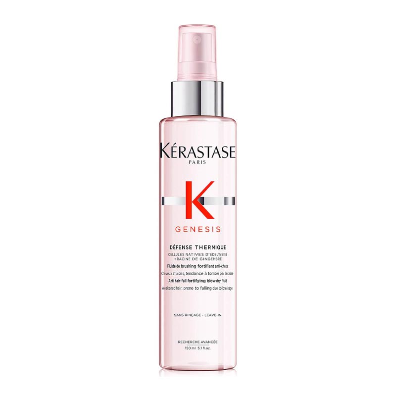 Kérastase Genesis Défense Thermique Anti Hair-Fall Fortifying Blow-Dry Fluid | anti-breakage | immediate hydration | 24-hour frizz protection | detangling action | prevent hair fall | breakage from brushing.