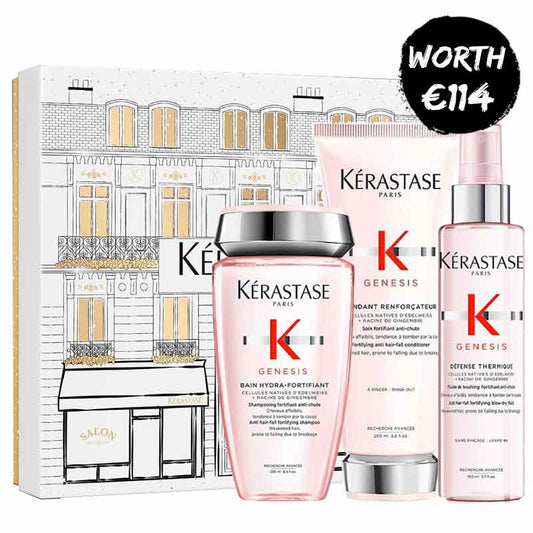 Kérastase Genesis Gift Set - Shampoo, Conditioner & Heat-Protective Spray