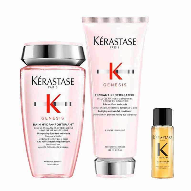 Kérastase Genesis Hydra Shampoo & Conditioner Duo with FREE Elixir Ultime Oil