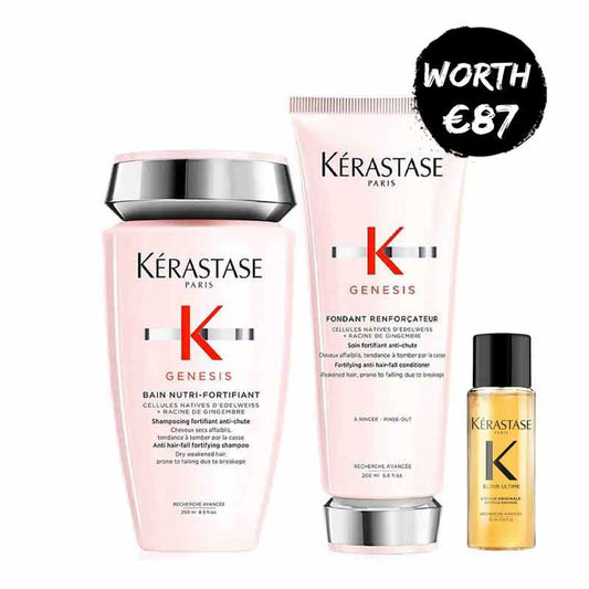 Kérastase Genesis Nutri Anti Hair Fall Fortifying Shampoo & Conditioner Duo with FREE Elixir Ultime Oil
