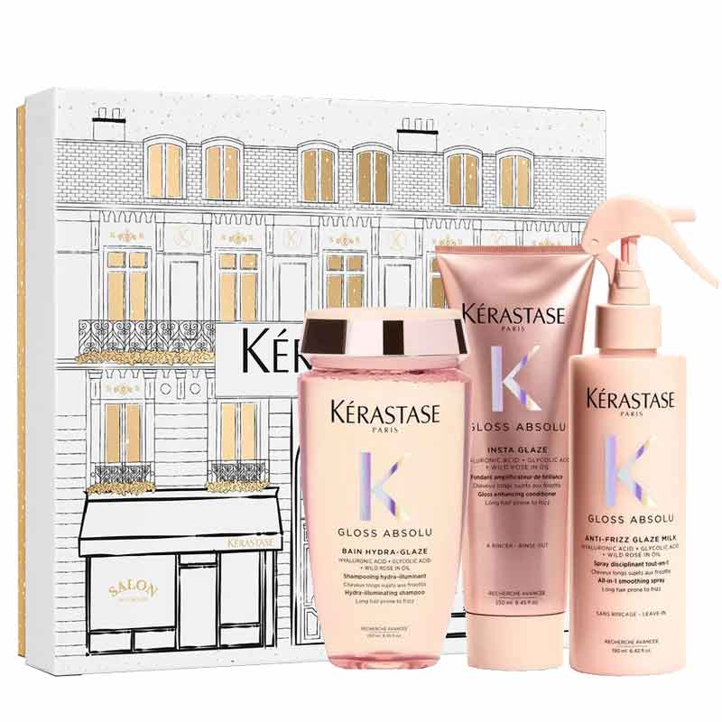 Kérastase Gloss Absolu Gift Set - Shampoo, Conditioner & Glaze Oil Drops