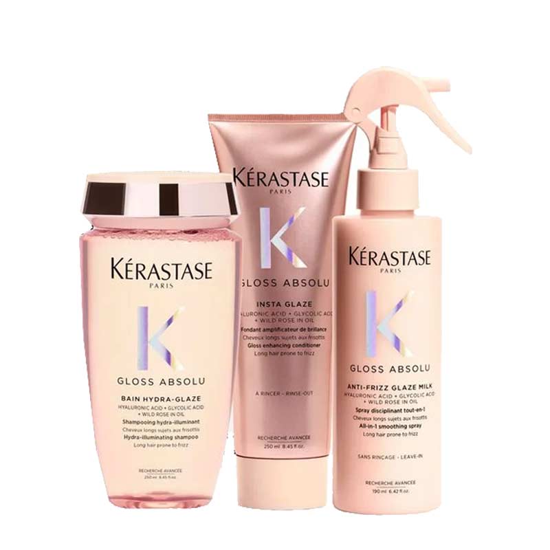 Kérastase Gloss Absolu Gift Set - Shampoo, Conditioner & Glaze Oil Drops
