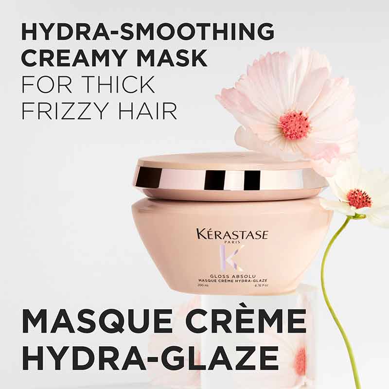 Kérastase Gloss Absolu Mask Crème Hydra-Glaze For Thick Frizzy Hair Stylised Image