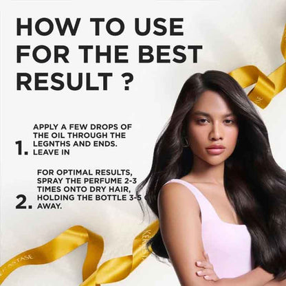 Kérastase Gloss Absolu Perfume & Hair Oil Gift Set for Long, frizzy Hair How to use for best results