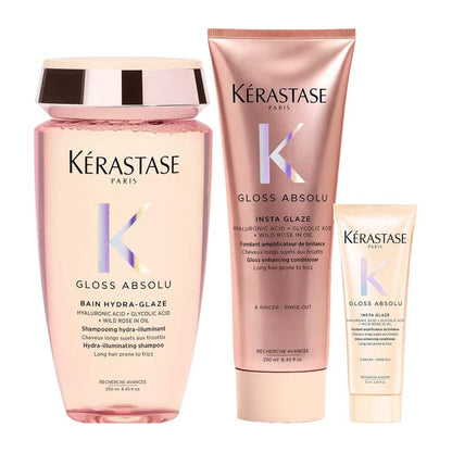 Kérastase Gloss Absolu Shampoo & Conditioner Duo + FREE Frizz Glaze Cream 30ml