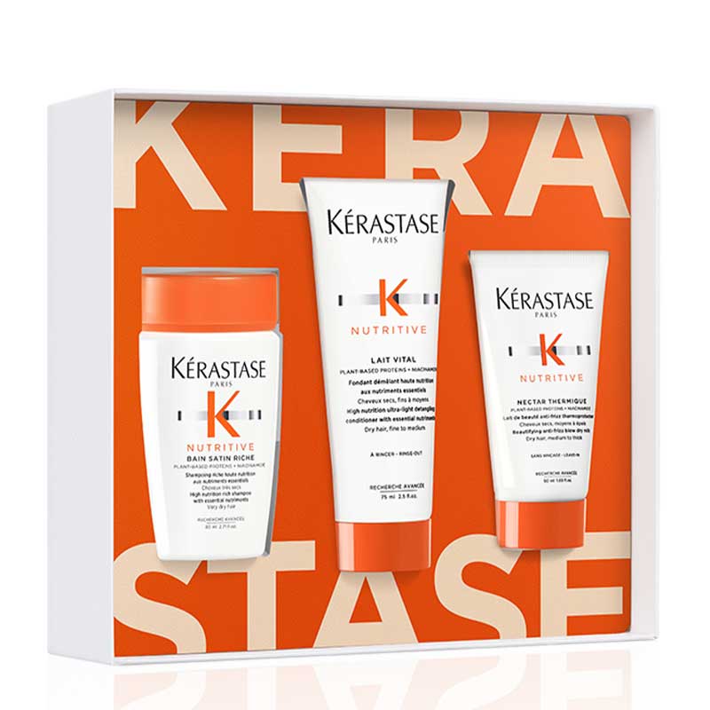 Kérastase Nutrition Essentials: Dry Hair Trio Gift Set | luxurious trio of hair essentials | ultimate gift | nourished hair | vibrant locks | smooth hair | shiny hair | festive season.