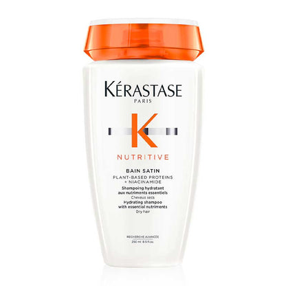 Kérastase Nutritive Bain Satin Hydrating Shampoo | for dry hair | deep cleansing | replenishes softness | revitalizes shine | up to 45% softer | up to 90% shinier hair.